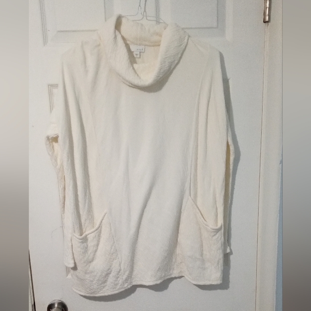 Chic Cream Cowl Neck Tunic
